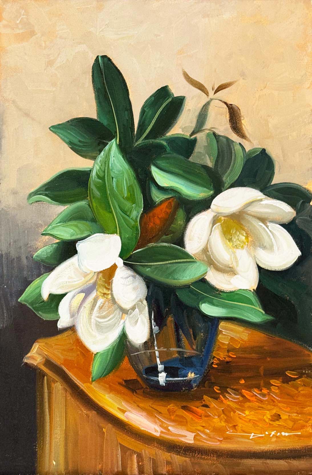 Bahçenden Manolyalar Yağlı Boya Tablosu