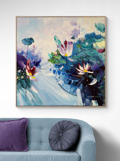 Soyut Bahar Yağlı Boya Tablosu