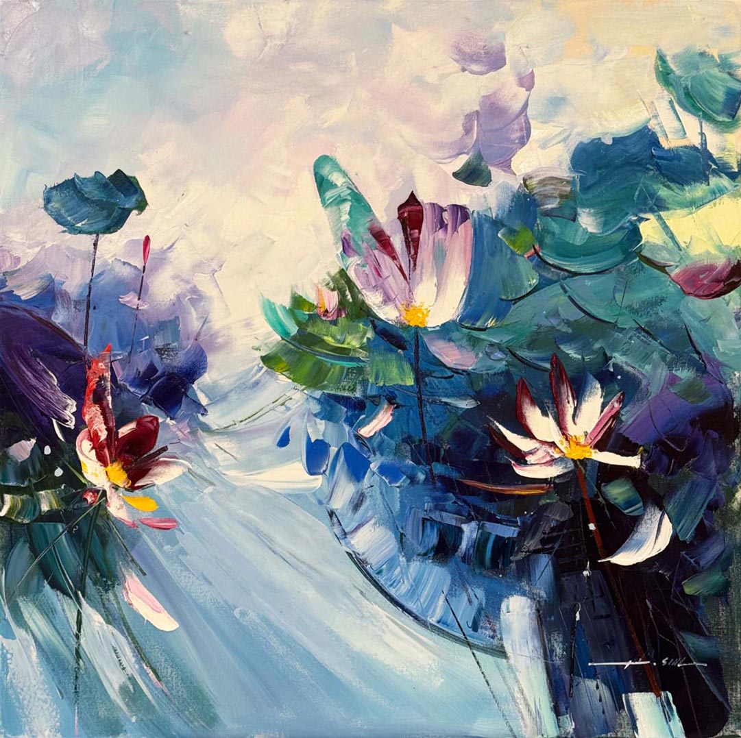 Soyut Bahar Yağlı Boya Tablosu