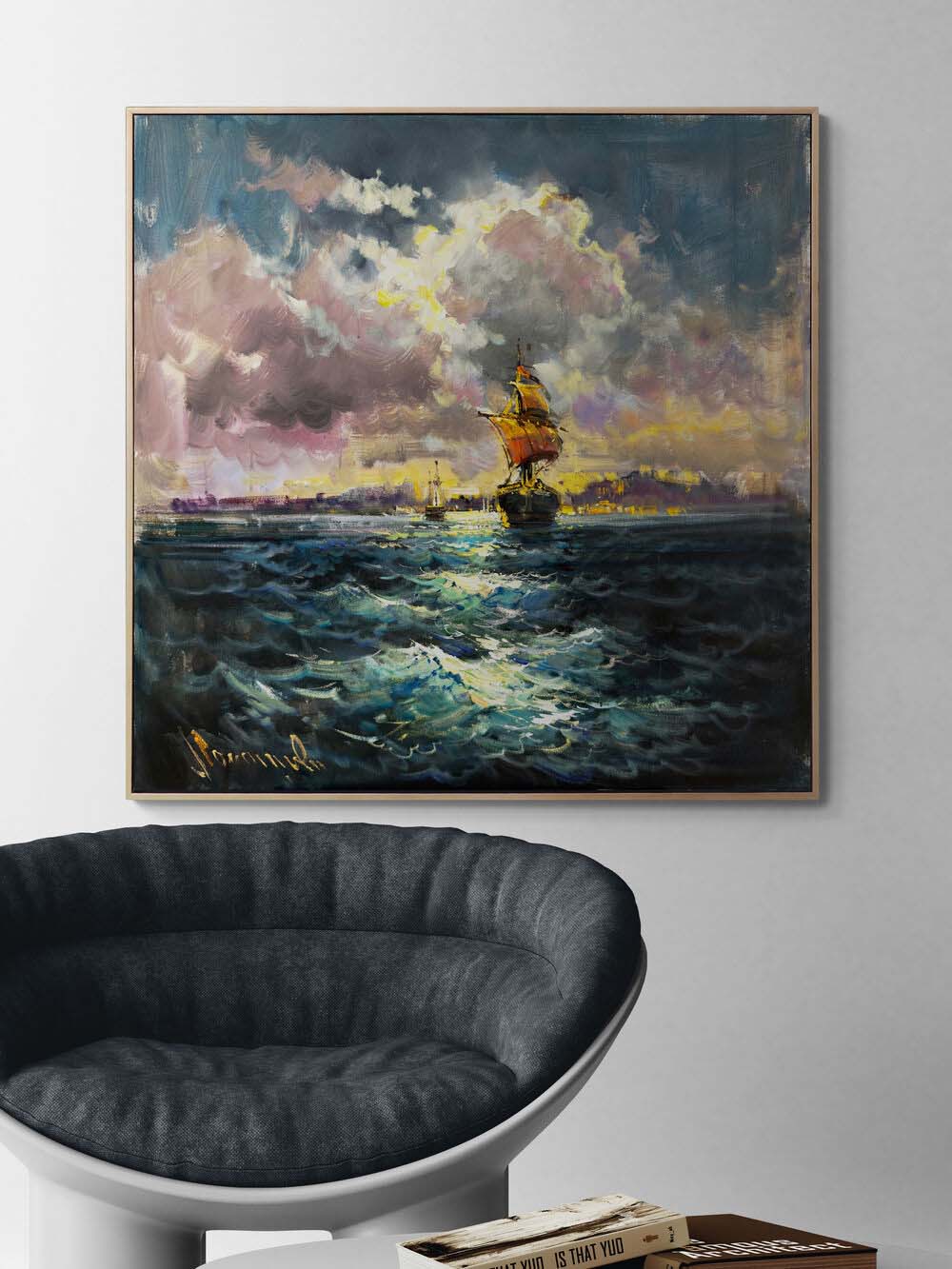 Eski Bir Deniz Destanı Yağlı Boya Tablosu