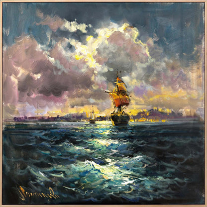 Eski Bir Deniz Destanı Yağlı Boya Tablosu