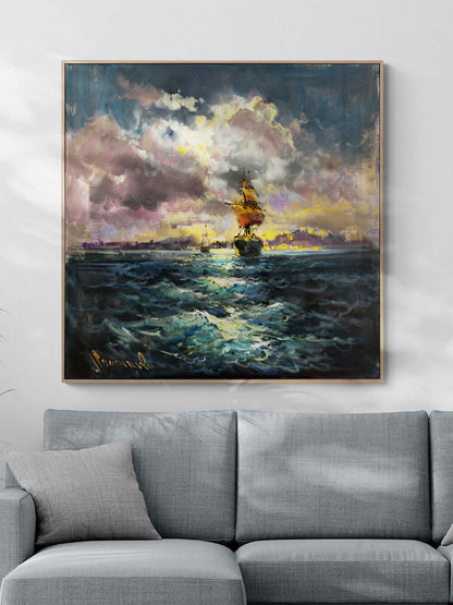 Eski Bir Deniz Destanı Yağlı Boya Tablosu