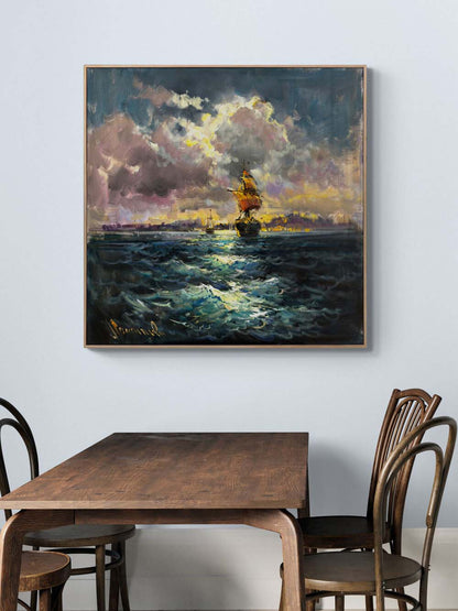 Eski Bir Deniz Destanı Yağlı Boya Tablosu