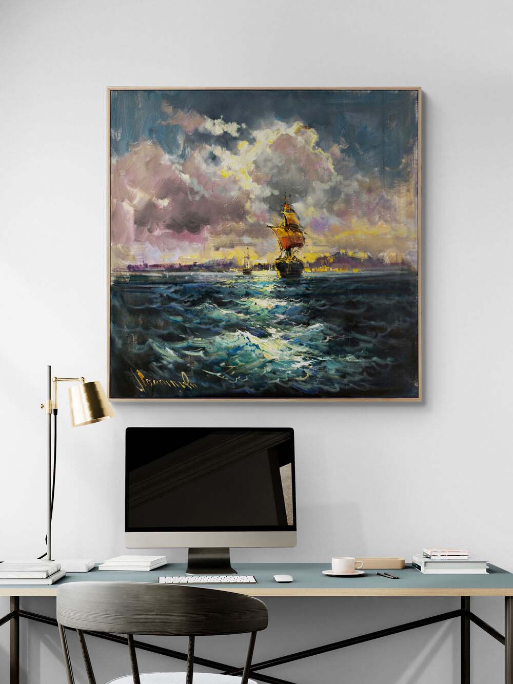 Eski Bir Deniz Destanı Yağlı Boya Tablosu