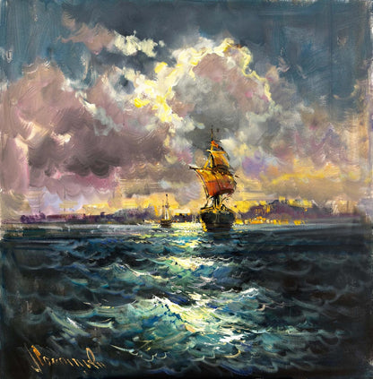 Eski Bir Deniz Destanı Yağlı Boya Tablosu