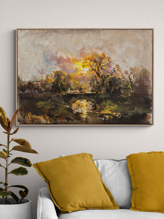 Saklı Nehir Yağlı Boya Tablosu