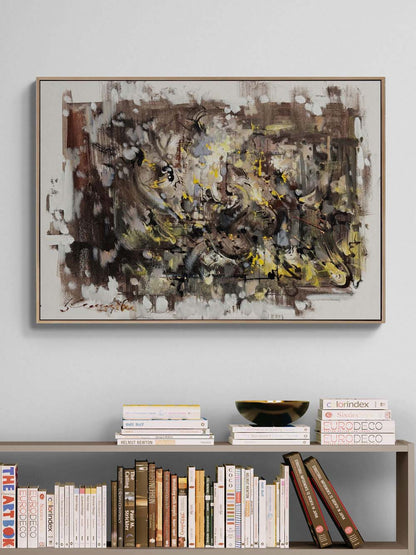 Kaosun Ortasında Yağlı Boya Tablosu