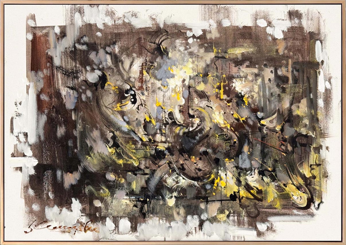 Kaosun Ortasında Yağlı Boya Tablosu