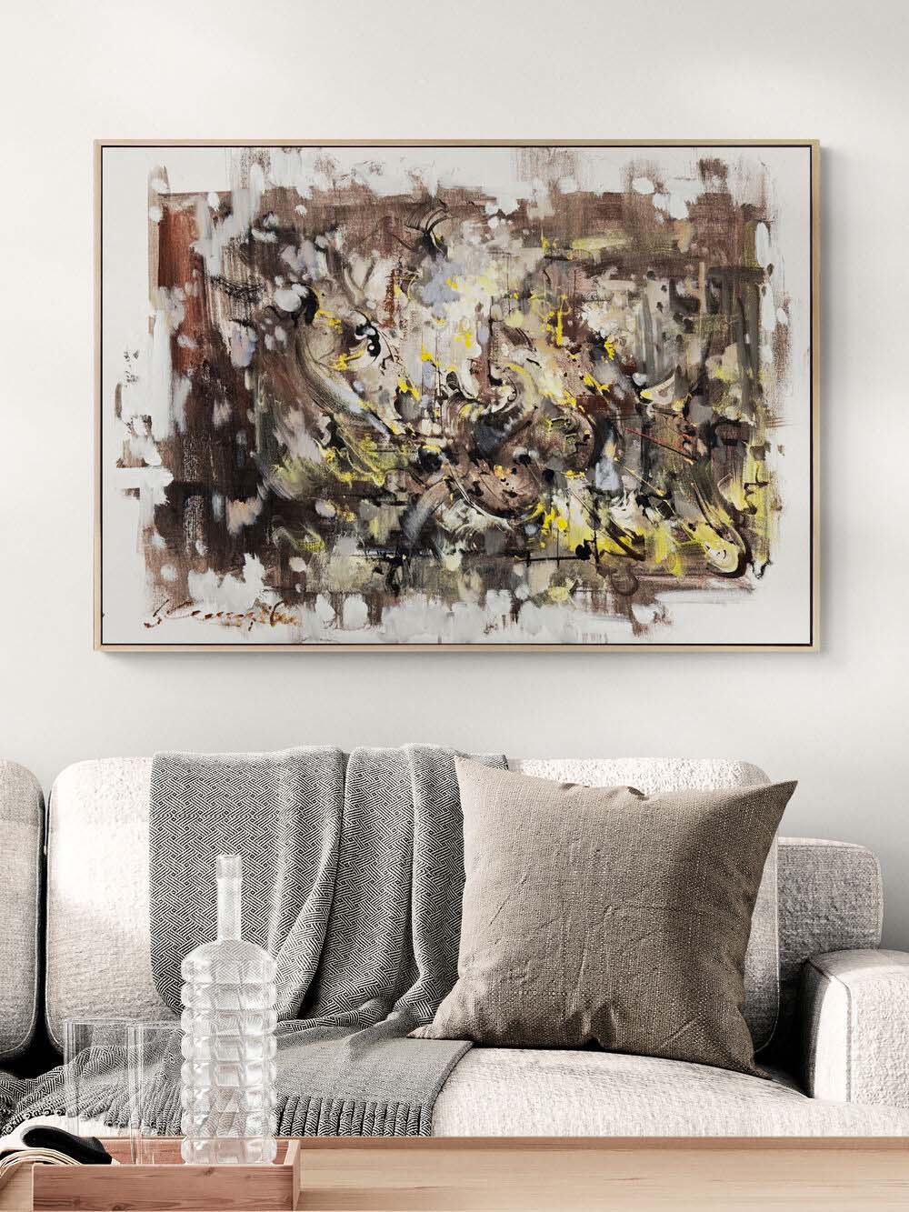 Kaosun Ortasında Yağlı Boya Tablosu