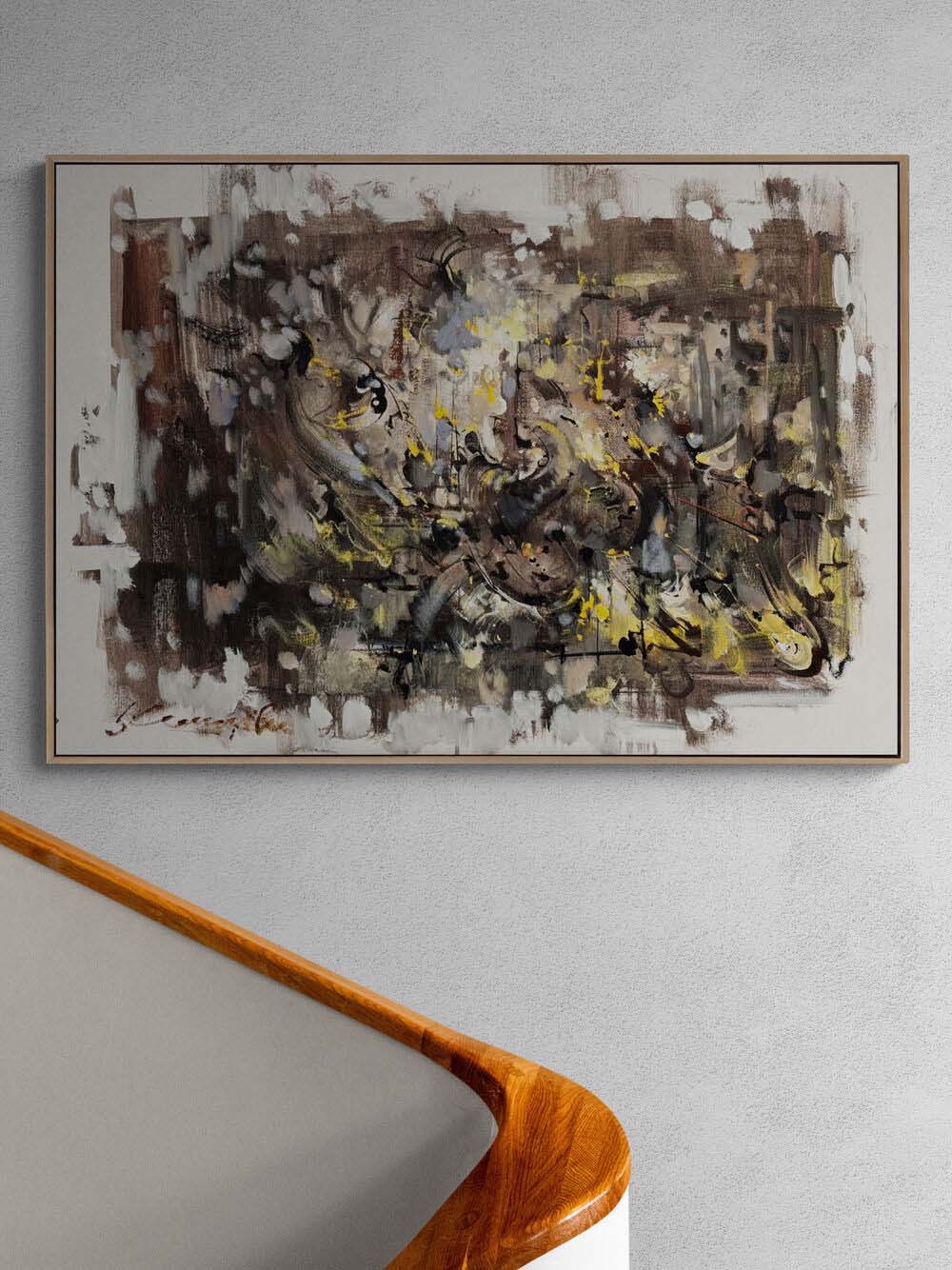 Kaosun Ortasında Yağlı Boya Tablosu