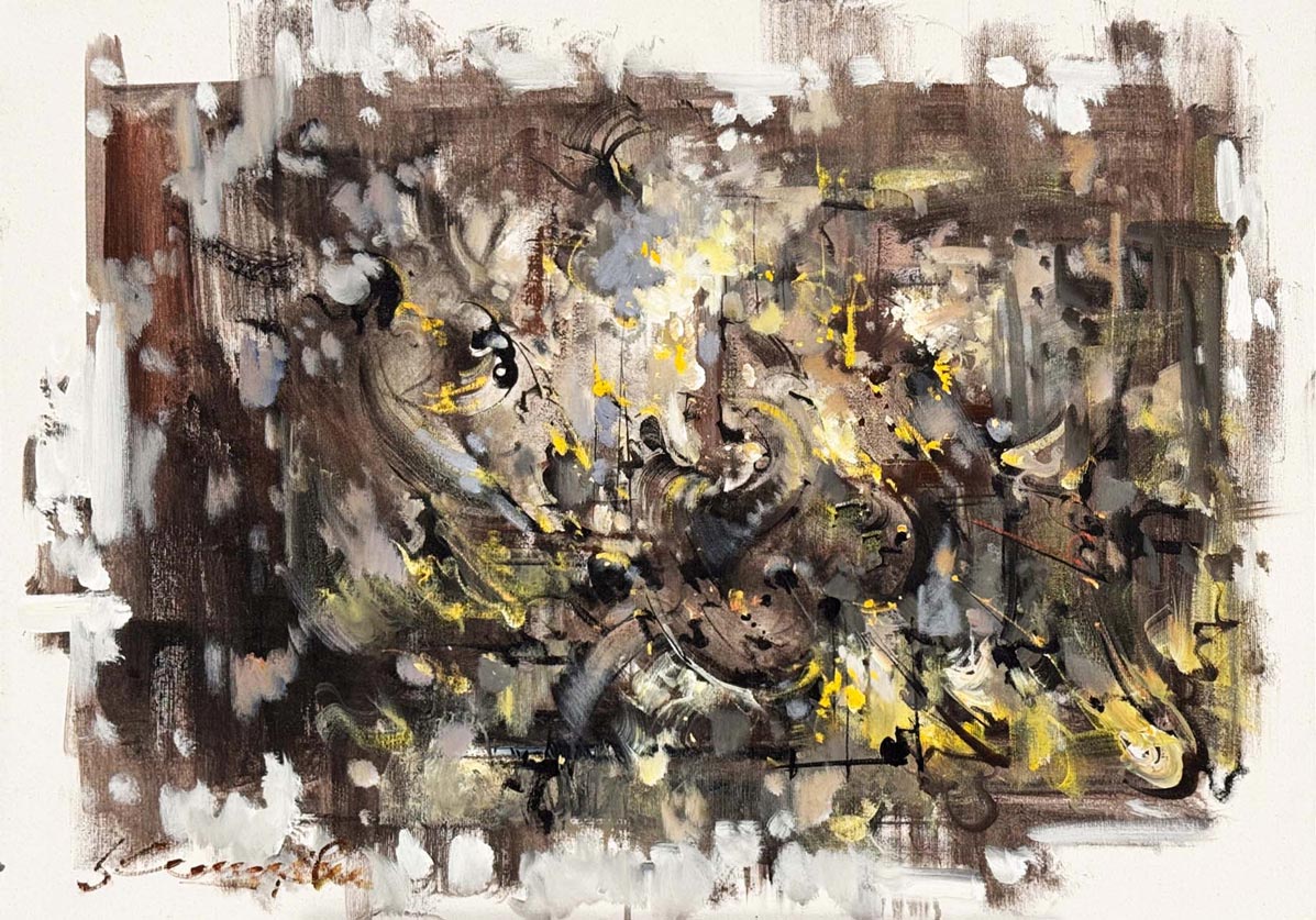 Kaosun Ortasında Yağlı Boya Tablosu