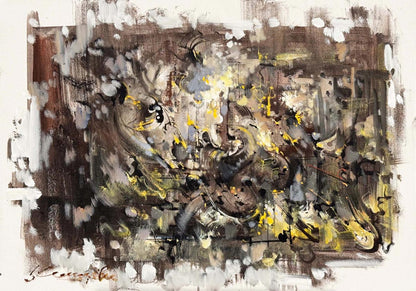 Kaosun Ortasında Yağlı Boya Tablosu