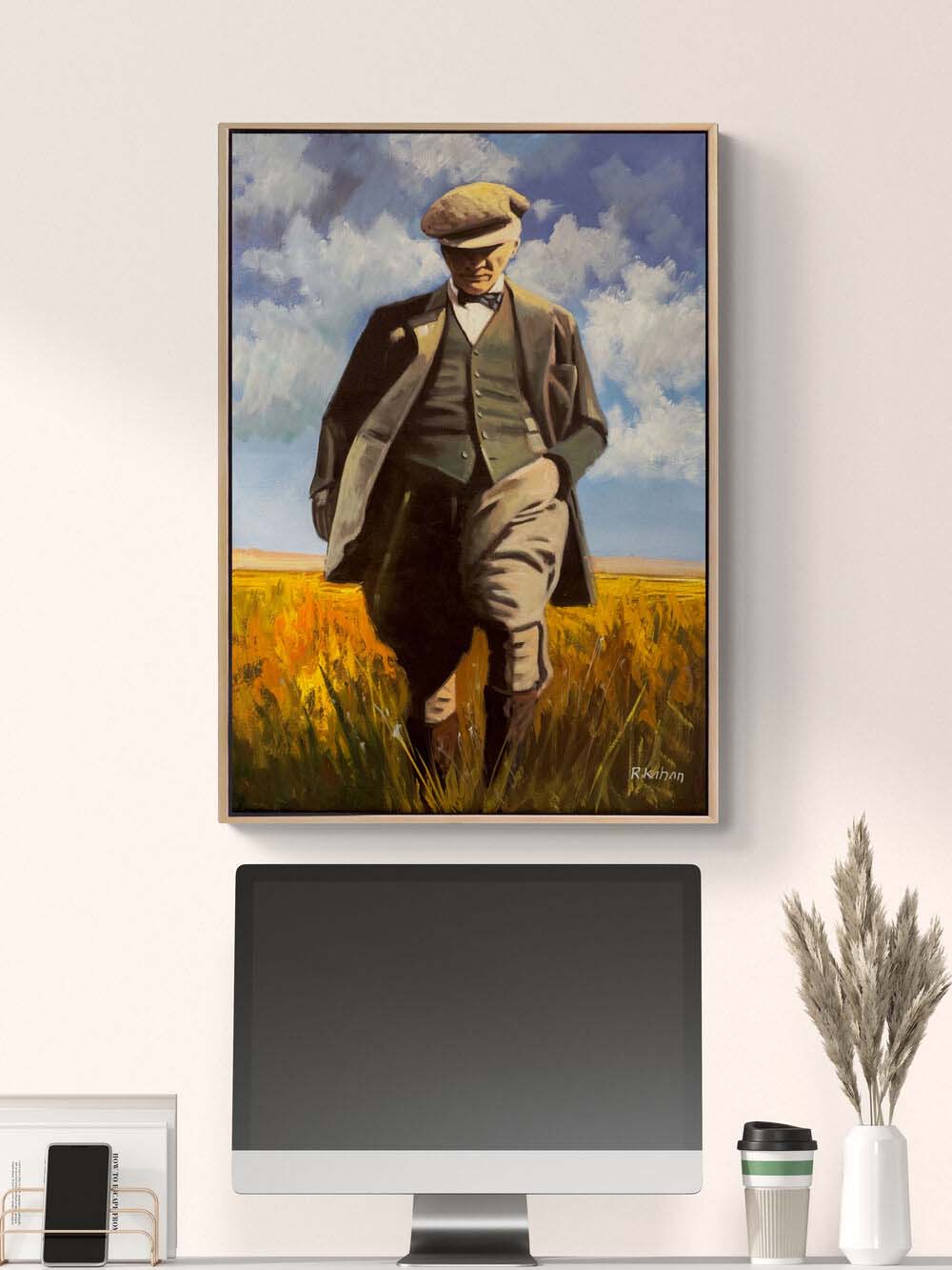 Mustafa Kemal ve Tarih Yağlı Boya Tablosu