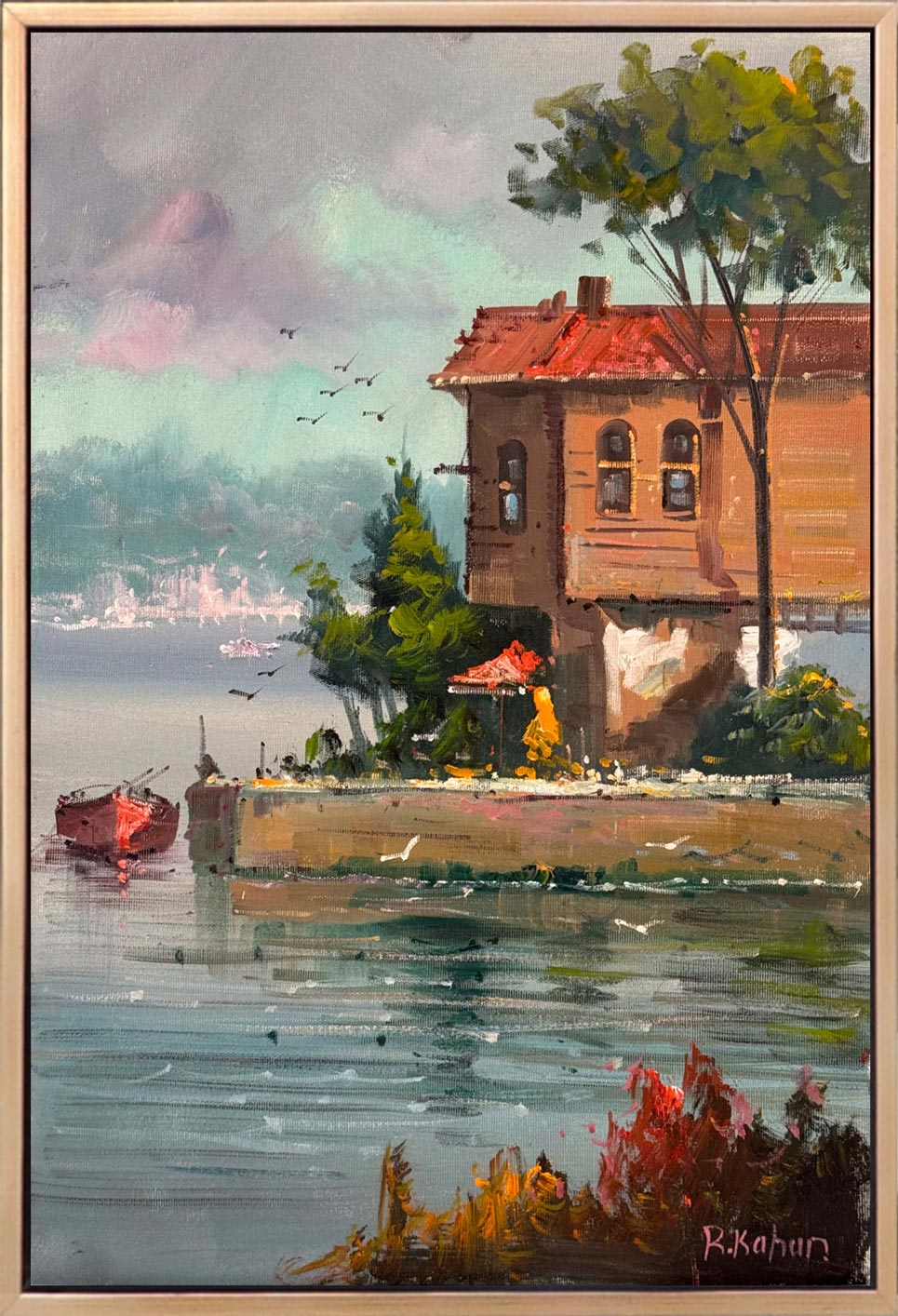 Boğaziçi'nde Yalı Yağlı Boya Tablosu