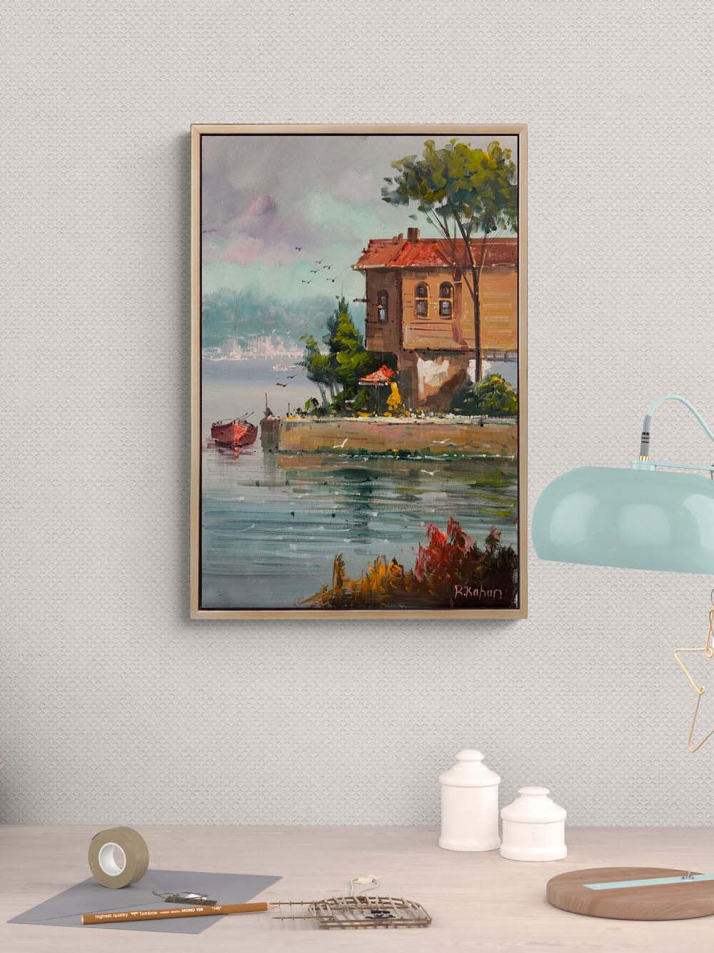 Boğaziçi'nde Yalı Yağlı Boya Tablosu