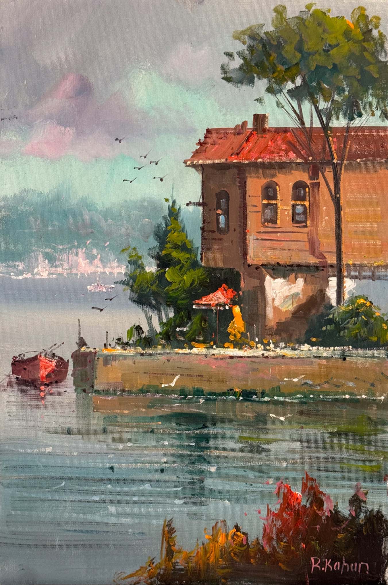 Boğaziçi'nde Yalı Yağlı Boya Tablosu