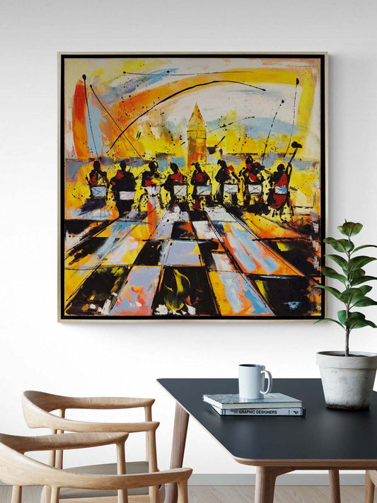 Boğazda Orkestra Yağlı Boya Tablosu