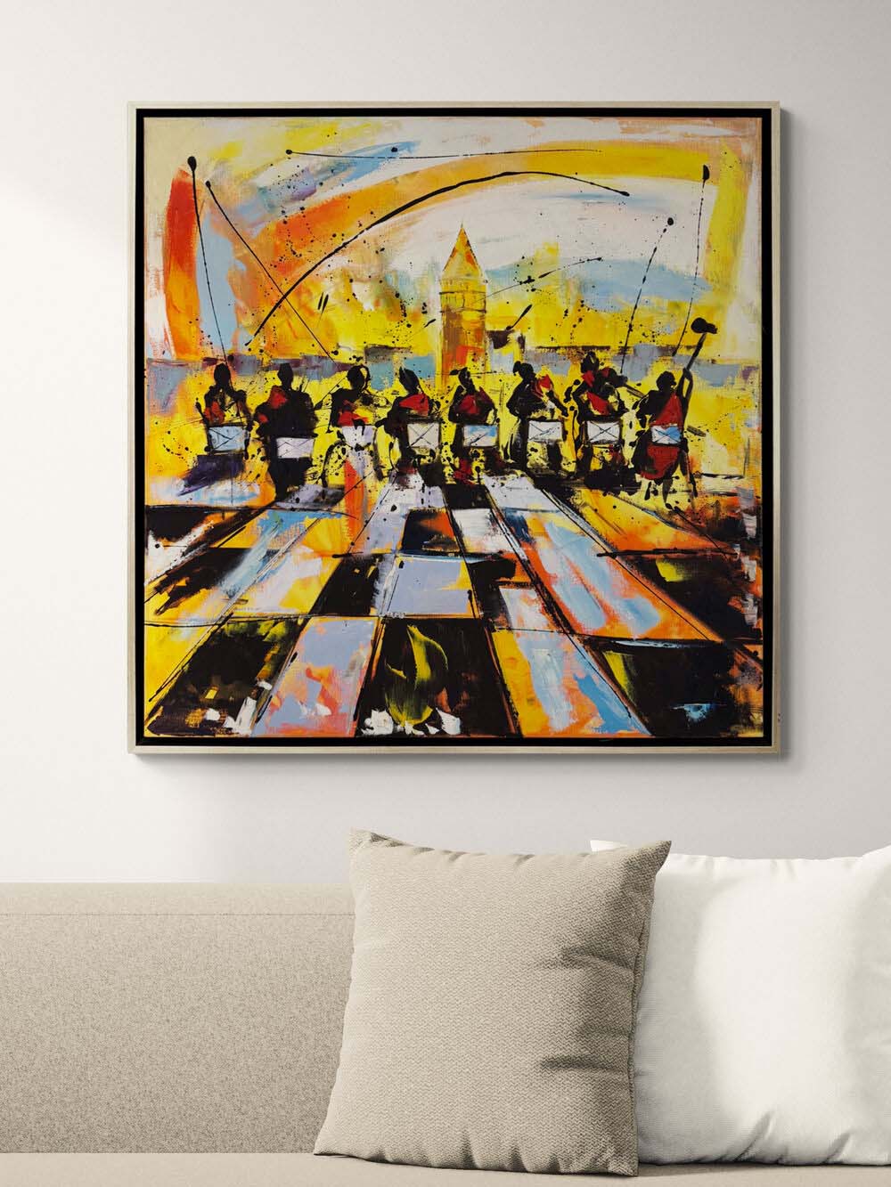 Boğazda Orkestra Yağlı Boya Tablosu