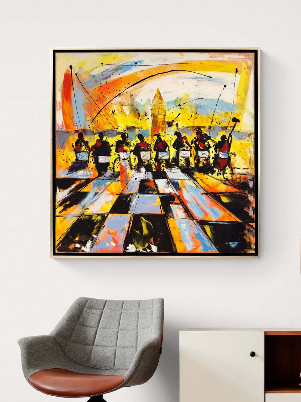 Boğazda Orkestra Yağlı Boya Tablosu