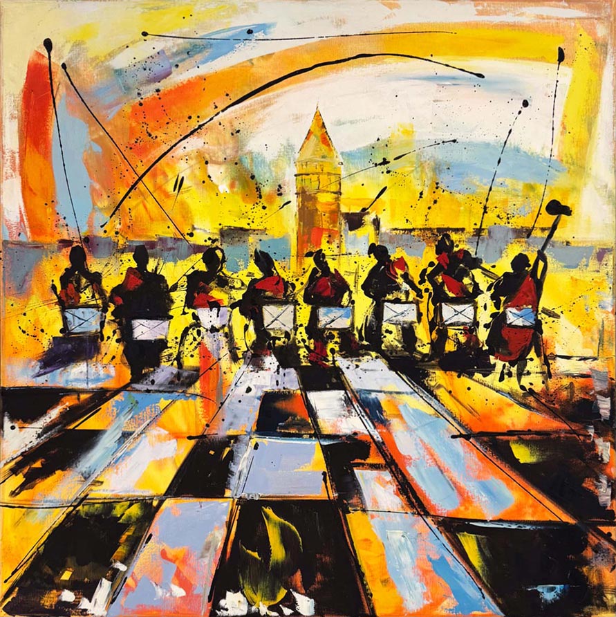 Boğazda Orkestra Yağlı Boya Tablosu