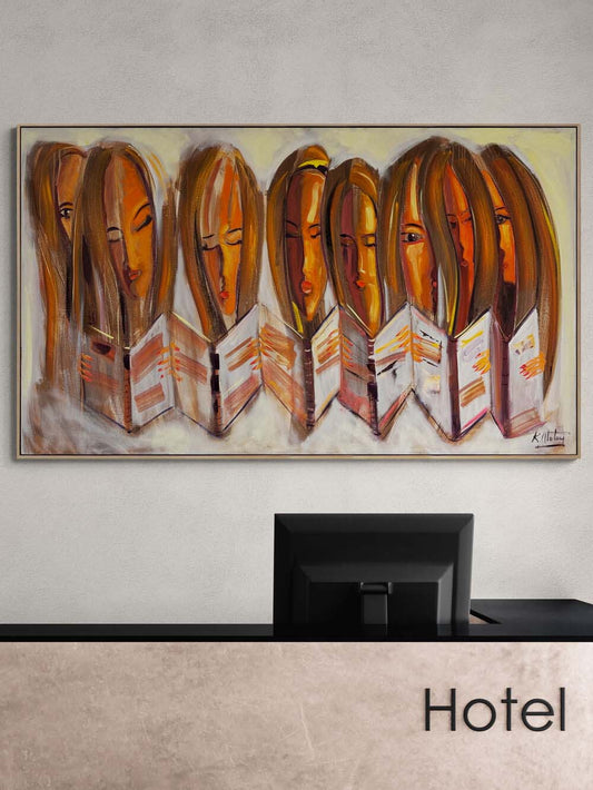 Düşünce Zinciri Yağlı Boya Tablosu