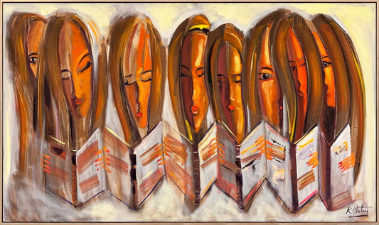 Düşünce Zinciri Yağlı Boya Tablosu