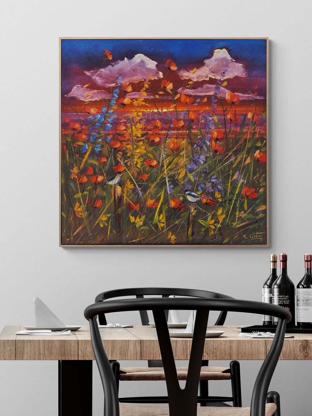 Vahşi Bahçenin Nöbetçileri Yağlı Boya Tablosu Simurg Sanatevi