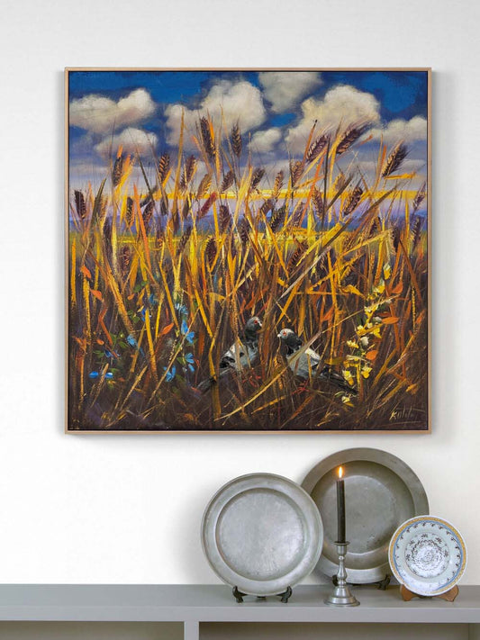 Altın Başaklar Arasında Yağlı Boya Tablosu