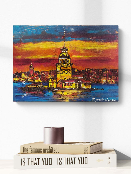 Sırlı Kız Kulesi Yağlı Boya Tablosu