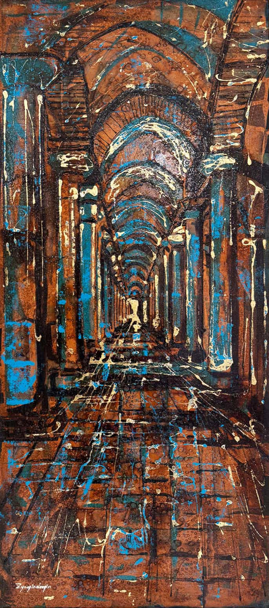 Yerebatan Sarnıcı Yankısı Yağlı Boya Tablosu