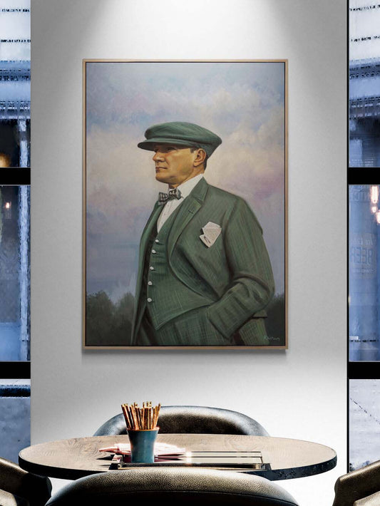 Mareşal'in Bakışı Yağlı Boya Tablosu