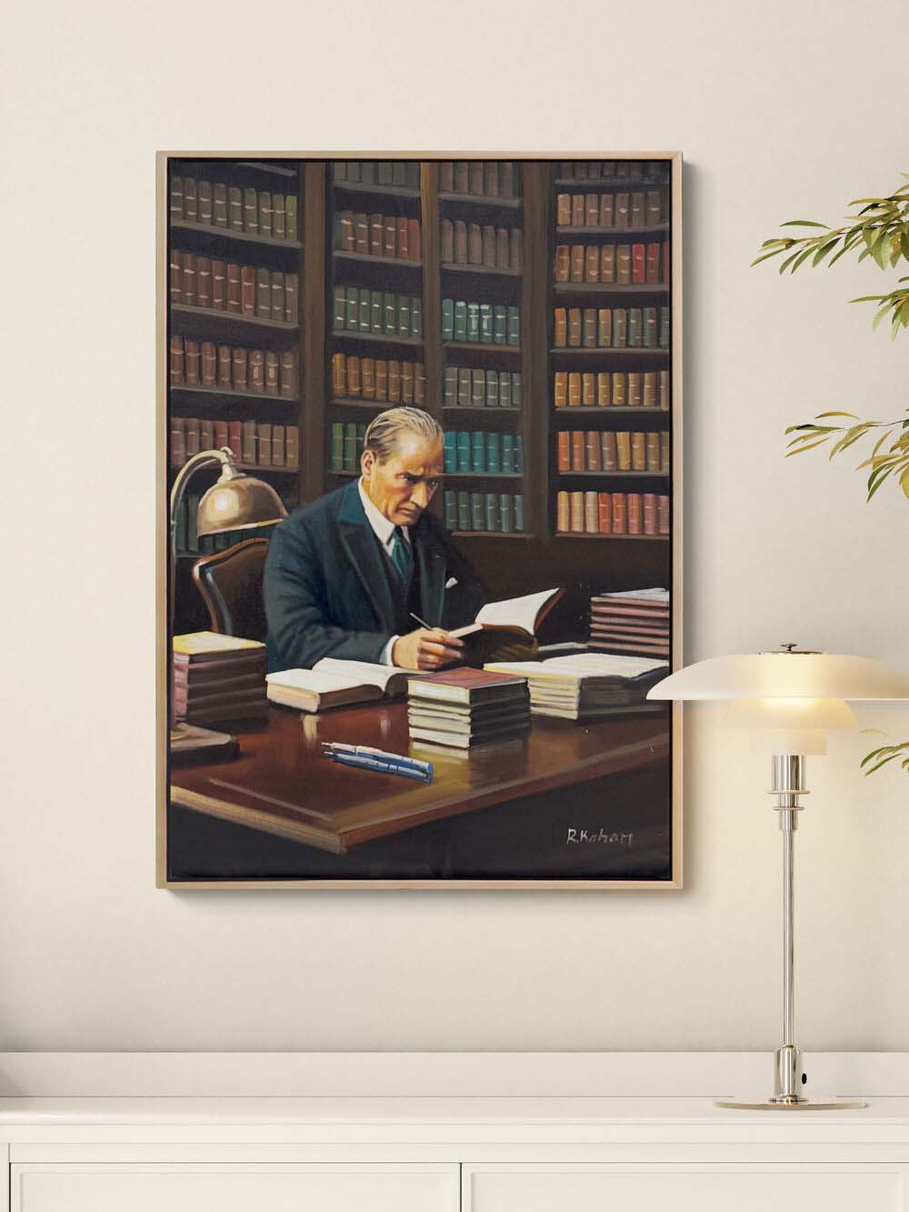 Mustafa Kemal Fikirleri Yağlı Boya Tablosu Simurg Sanatevi