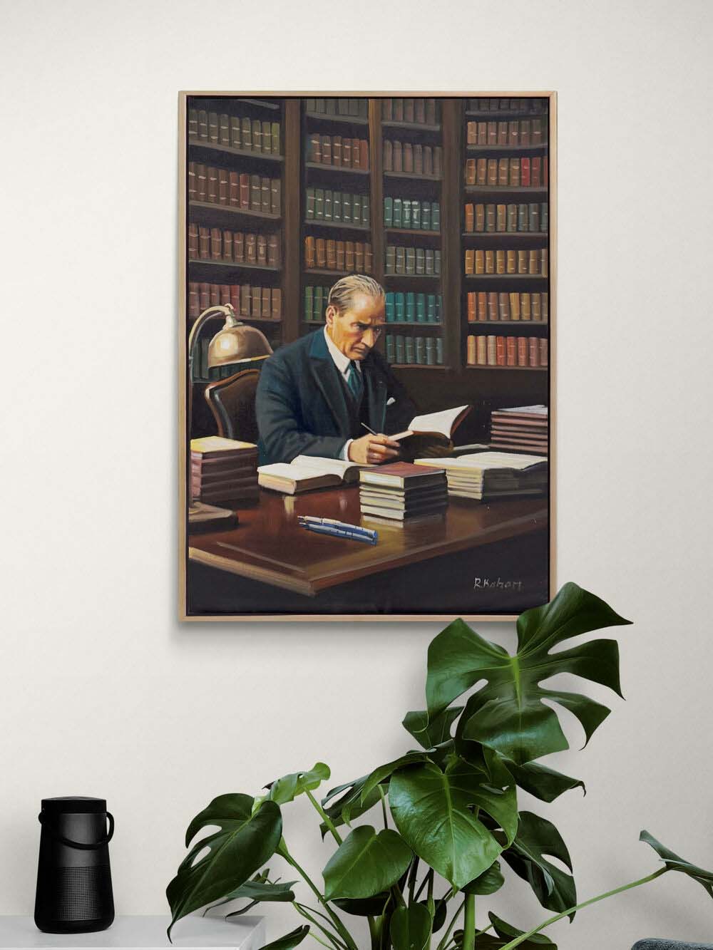 Mustafa Kemal Fikirleri Yağlı Boya Tablosu Simurg Sanatevi