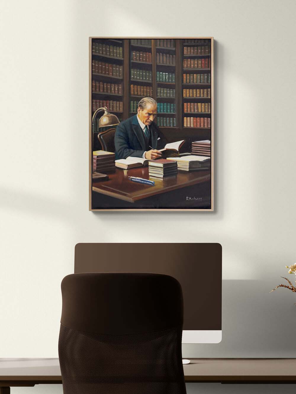Mustafa Kemal Fikirleri Yağlı Boya Tablosu Simurg Sanatevi