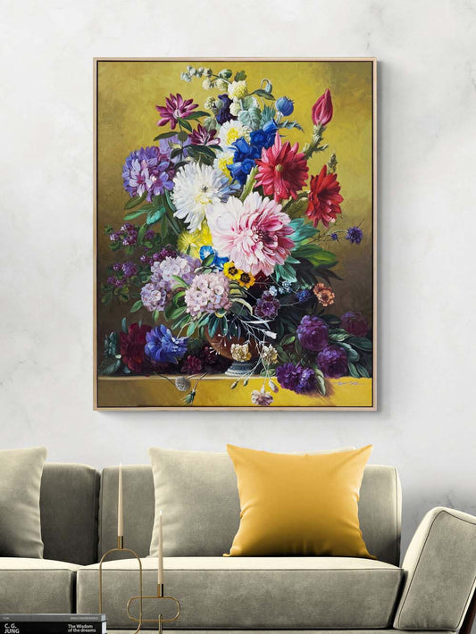 Işığın Çiçek Hali Yağlı Boya Tablosu