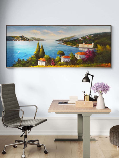 Boğaz’a Bakan Pencereler Yağlı Boya Tablosu Simurg Sanatevi