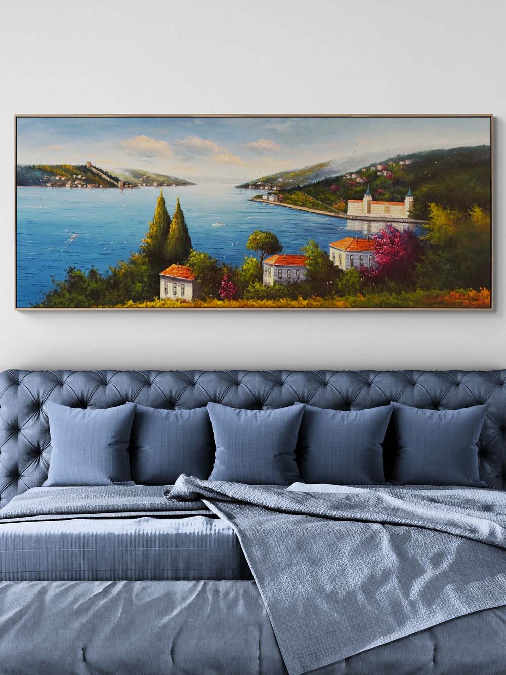 Boğaz’a Bakan Pencereler Yağlı Boya Tablosu Simurg Sanatevi