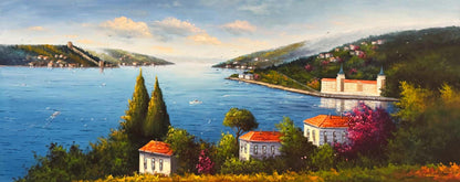 Boğaz’a Bakan Pencereler Yağlı Boya Tablosu Simurg Sanatevi