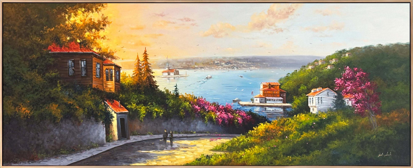 Yokuş Aşağı Boğaz Yağlı Boya Tablosu Simurg Sanatevi