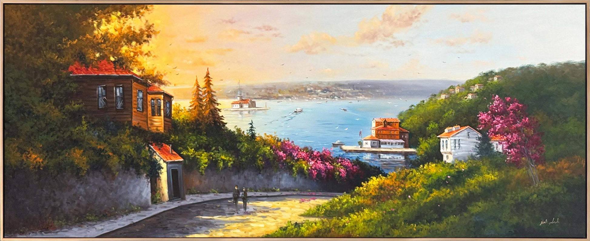 Yokuş Aşağı Boğaz Yağlı Boya Tablosu Simurg Sanatevi