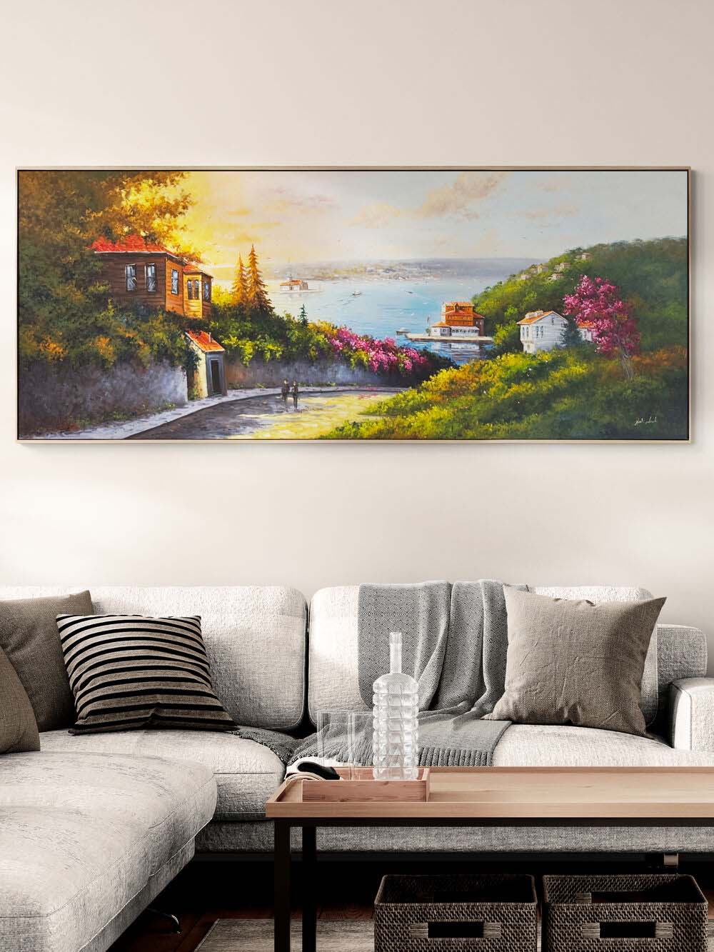 Yokuş Aşağı Boğaz Yağlı Boya Tablosu Simurg Sanatevi