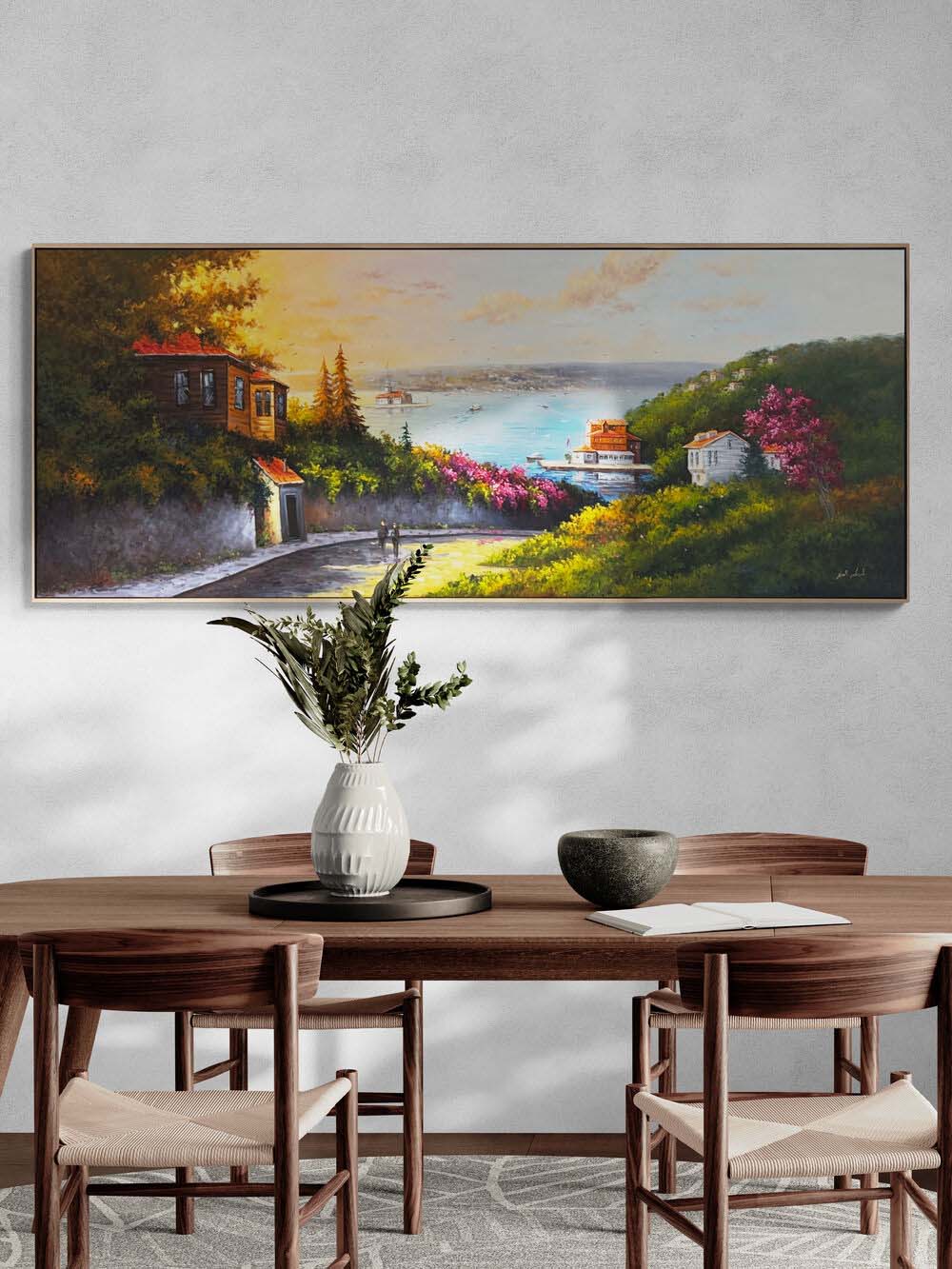 Yokuş Aşağı Boğaz Yağlı Boya Tablosu Simurg Sanatevi