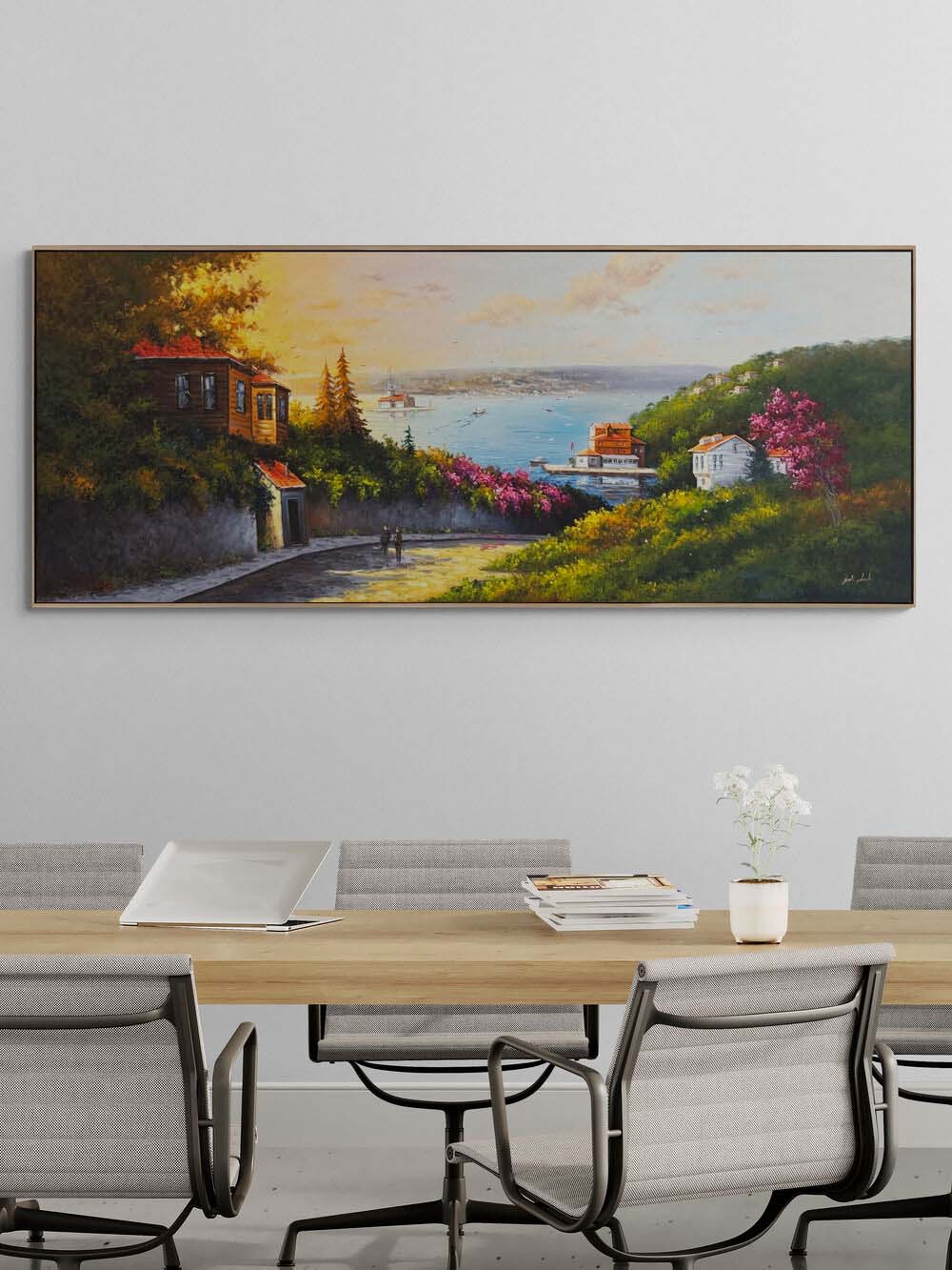 Yokuş Aşağı Boğaz Yağlı Boya Tablosu Simurg Sanatevi