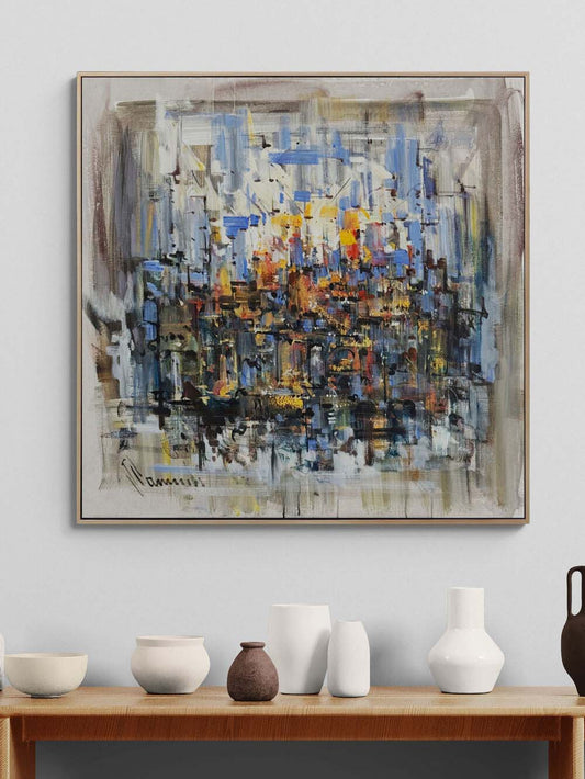 Gri Melankoli Yağlı Boya Tablosu Simurg Sanatevi