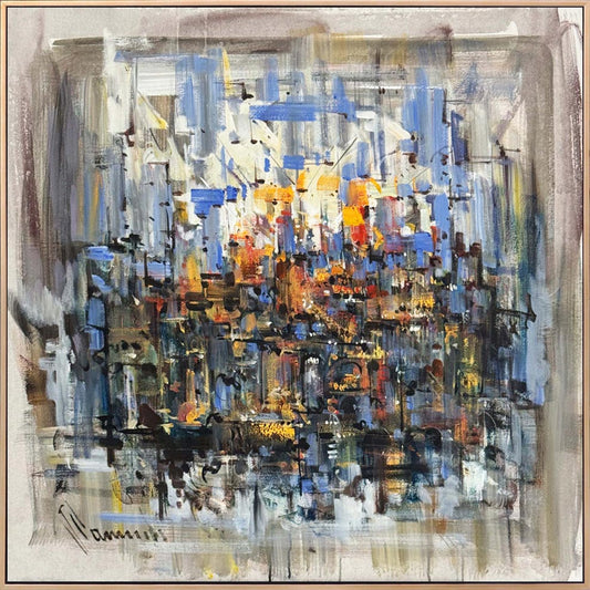 Gri Melankoli Yağlı Boya Tablosu Simurg Sanatevi