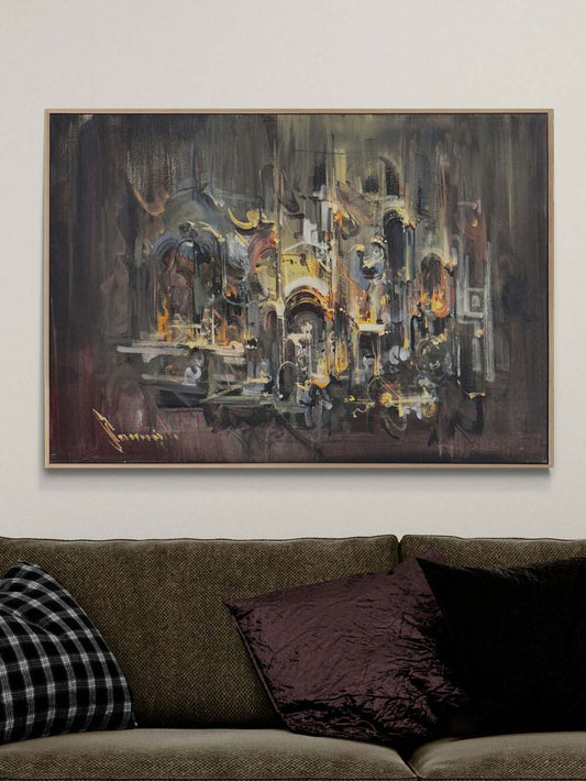 Yıkıntılar Arasında Yağlı Boya Tablosu Simurg Sanatevi