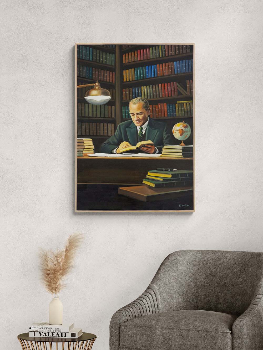 Başöğretmen Mustafa Kemal Yağlı Boya Tablosu Simurg Sanatevi