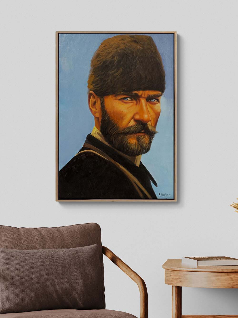 Kara Kalpaklı Mustafa Kemal Yağlı Boya Tablosu Simurg Sanatevi