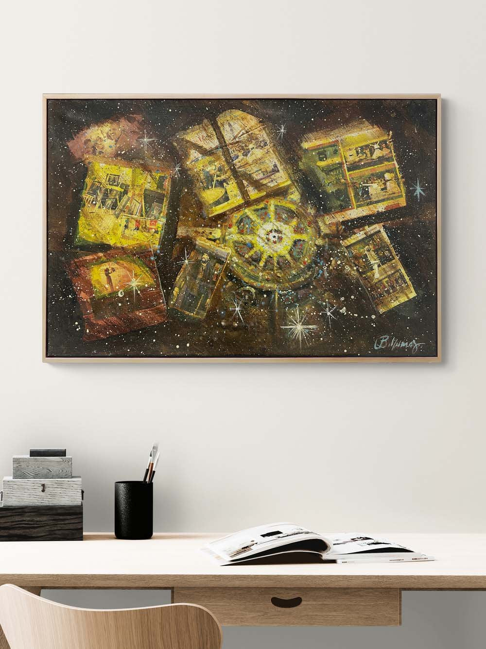 Zamanın Galaksisi Yağlı Boya Tablosu