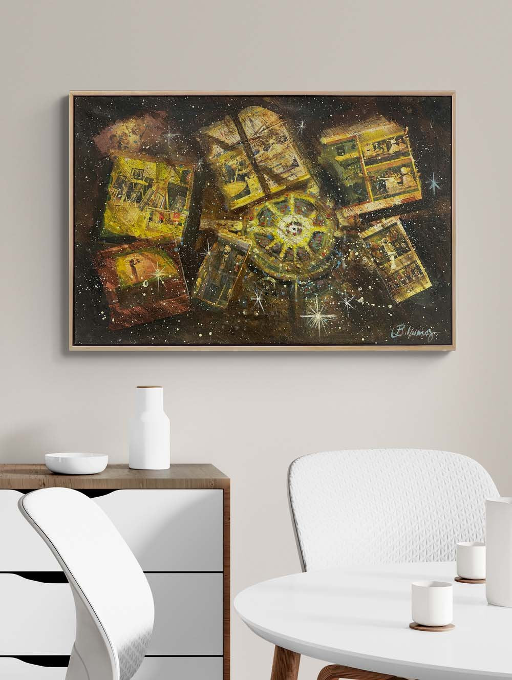 Zamanın Galaksisi Yağlı Boya Tablosu